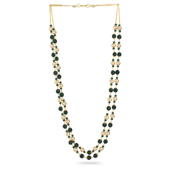 Two_Layer_Kattu_Theega_Handcrafted_Onyx_Beaded_Necklace_–_Green_onyx_&_Pearls