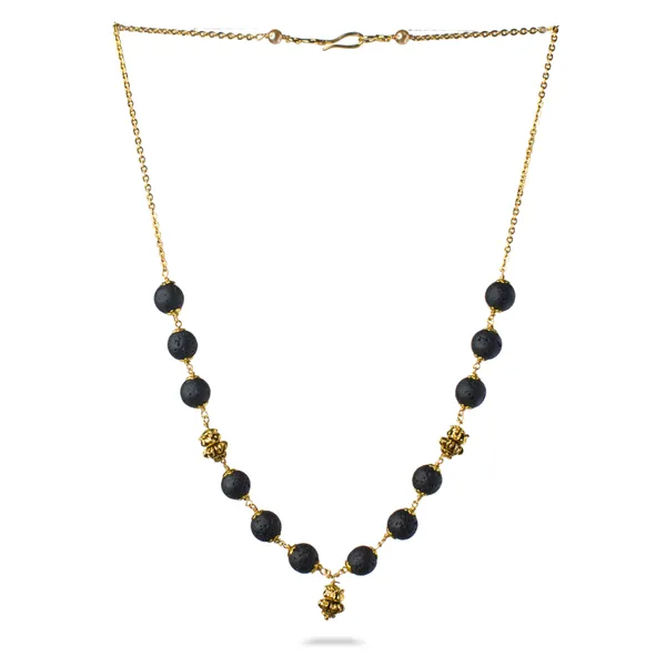 Udbhava_Handcrafted_Black_Lava_Stone_Kattu_Theega_Necklace_with_Gold_Beads_|_Minimal_Elegant_Daily_Wear_Jewellery