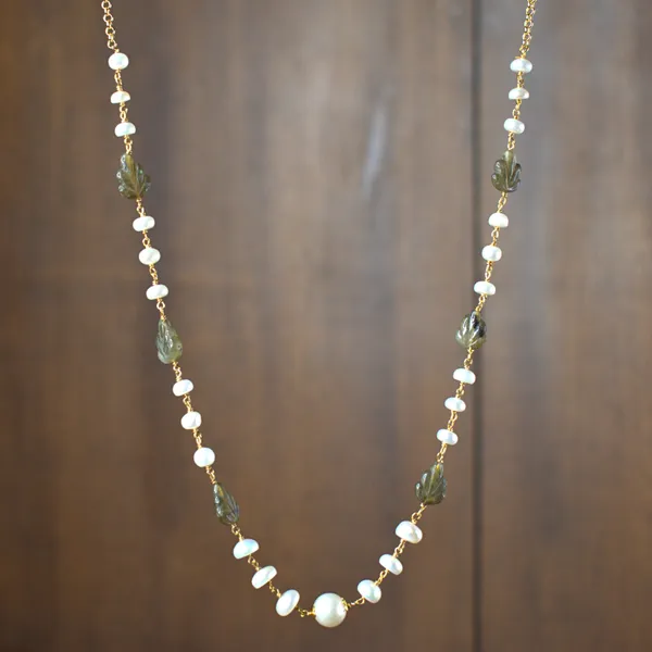 Udbhava_Handcrafted_Custom_Kattu_Theega_Necklace_with_Real_Flat_Pearls_&_Natural_Leaf_Beads_|_Premium_Designer_Jewellery