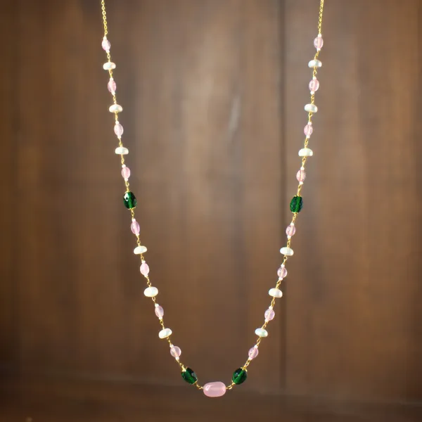 Handcrafted_Kattu_Theega_Necklace_with_Flat_Pearls,_CZ_Stones_&_Rose_Quartz_|_Premium_Elegant_Jewellery