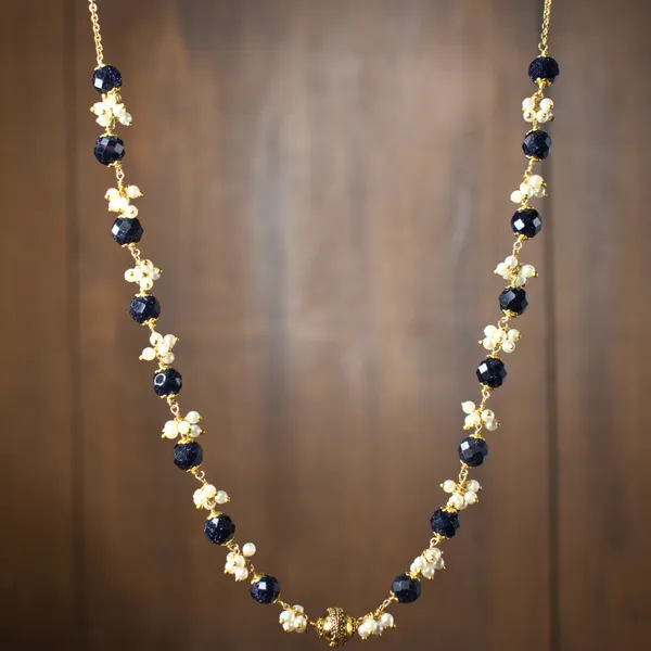 Handcrafted_Kattu_Theega_Necklace_with_Blue_Sandstone_Beads,_Gutta_Pusalu_&_Nakshi_Ball_|_Premium_Traditional_Jewellery