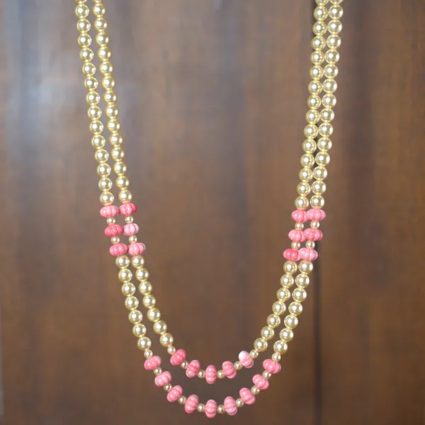 Handcrafted_Sutrakar_Necklace_with_Premium_Simulated_Pearls_&_Synthetic_Coral_Beads_|_Elegant_Double_Line_Design