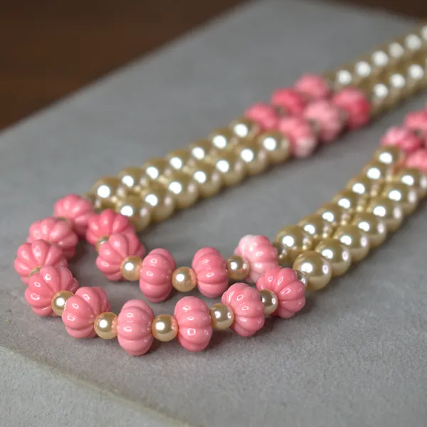 Handcrafted_Sutrakar_Necklace_with_Premium_Simulated_Pearls_&_Synthetic_Coral_Beads_|_Elegant_Double_Line_Design