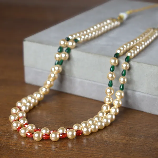 Handcrafted_Sutrakar_Necklace_with_Premium_Simulated_Pearls_&_Drop_CZ_Stones_|_Elegant_Double_Line_Design