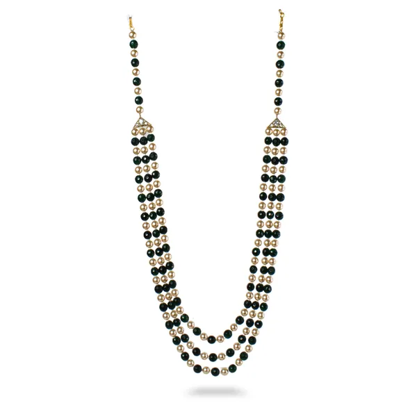 Sutrakar_Necklace_with_Premium_stimulated_Pearls_&_Natural_Green_Beads_|_Multi-Layer_Ethnic_Mala