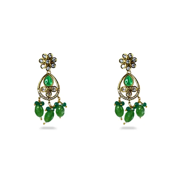 Rajvanshi_Green_Cascade_|_Natural_Bead_Multi-Layer_Long_Haram_Set_with_Earrings_|_Premium_Bridal_Jewellery