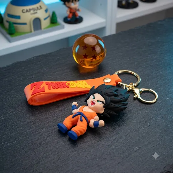 Premium_Dragon_Ballz_Goku_Figurine_Silicone_Keychain_with_Wrist_Strap
