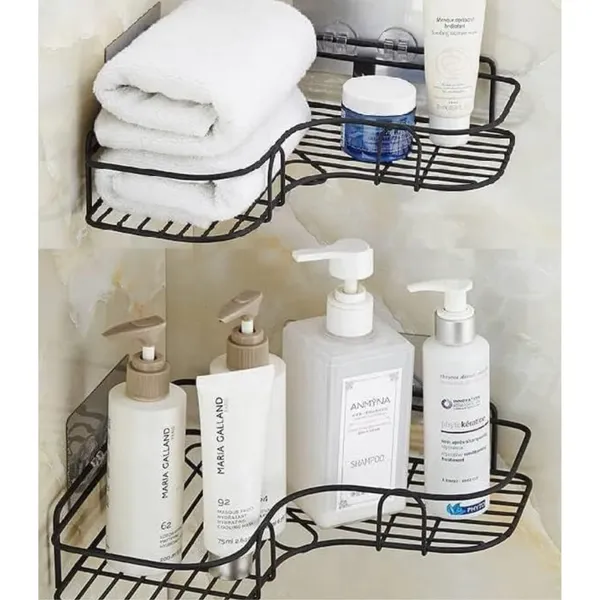 Pack_of_2_Self-Adhesive_Corner_Wall_Mounted_Shelf/Rack_Organizer