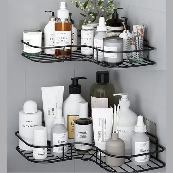 Pack_of_2_Self-Adhesive_Corner_Wall_Mounted_Shelf/Rack_Organizer