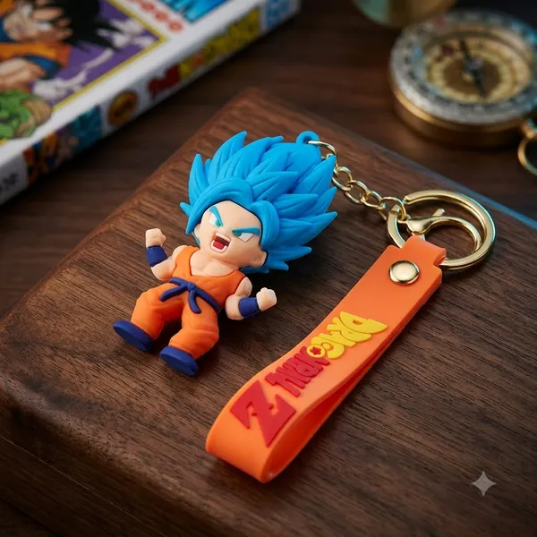 Premium_Dragon_Ballz_Super_Saiyan_Goku_Figurine_Silicone_Keychain_with_Wrist_Strap