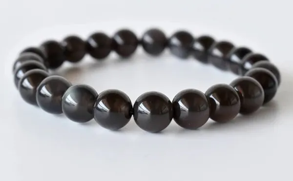 Natural_Black_Obsidian_Crystal_Bracelet_With_Certificate