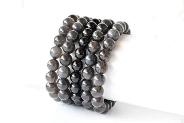 Natural_Black_Obsidian_Crystal_Bracelet_With_Certificate