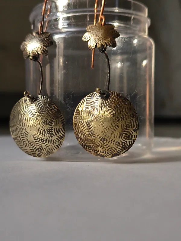 Handcrafted_Boho_Dome_Floral_Earrings
