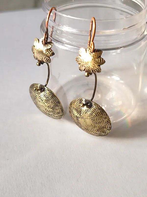 Handcrafted_Boho_Dome_Floral_Earrings
