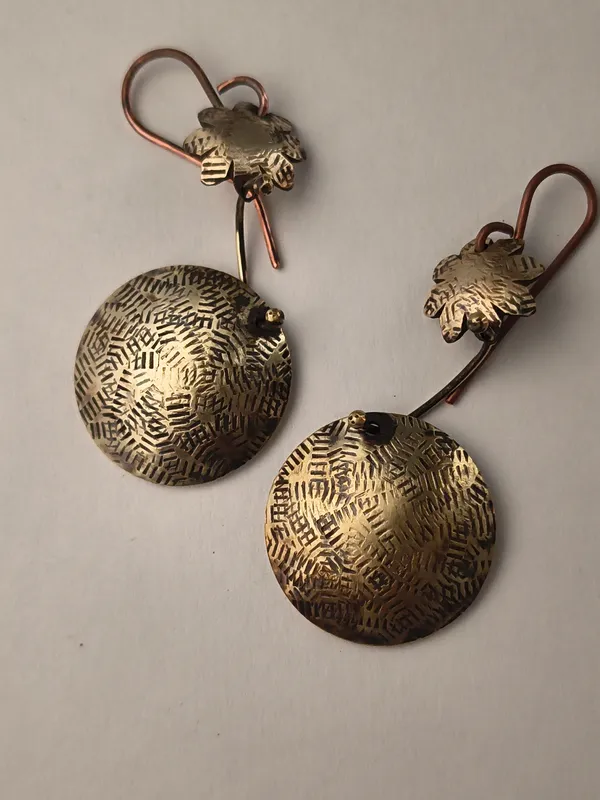 Handcrafted_Boho_Dome_Floral_Earrings