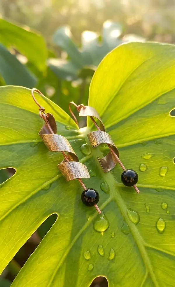 Handcrafted_Blue_Sandstone_Spiral_Drop_Earrings