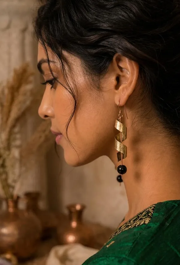 Handcrafted_Blue_Sandstone_Spiral_Drop_Earrings