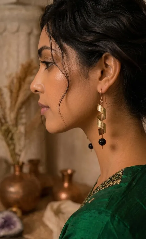 Handcrafted_Blue_Sandstone_Spiral_Drop_Earrings