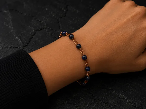 Handcrafted_(Healing)Original_Blue_Sandstone_Celestial_Bracelet