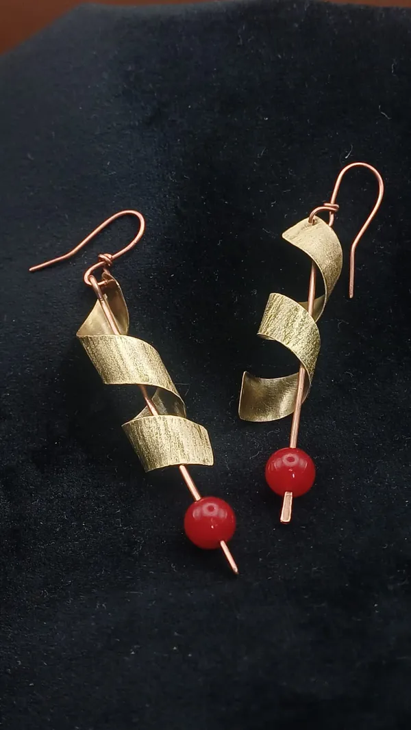 Handcrafted_Red_Jasper_Brass_Spiral_Drop_Earrings