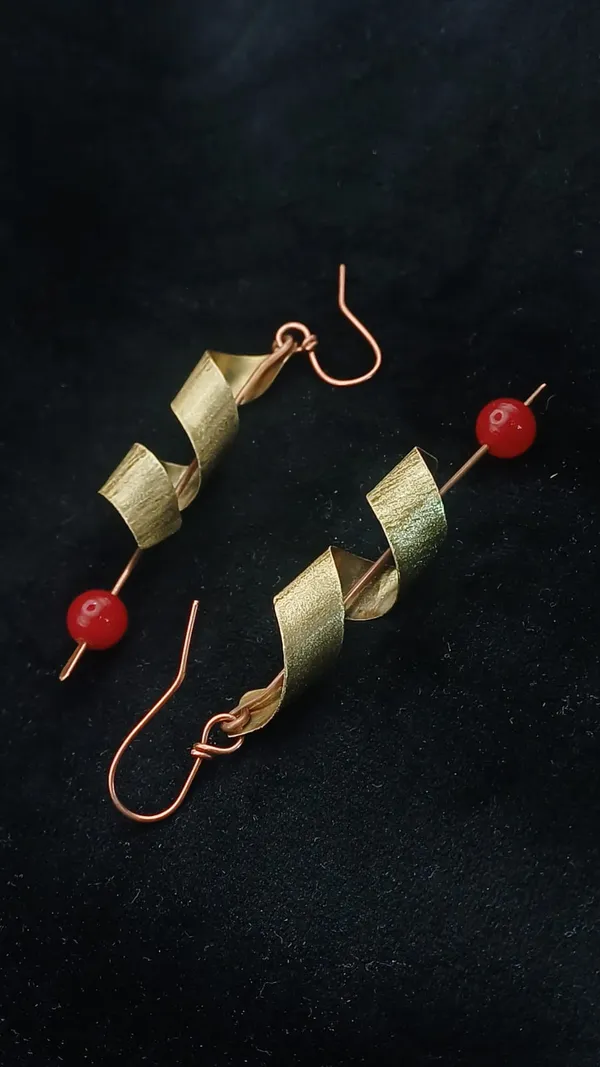 Handcrafted_Red_Jasper_Brass_Spiral_Drop_Earrings