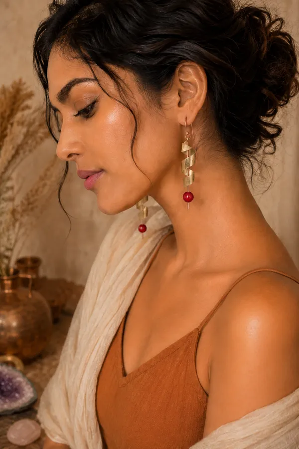 Handcrafted_Red_Jasper_Brass_Spiral_Drop_Earrings