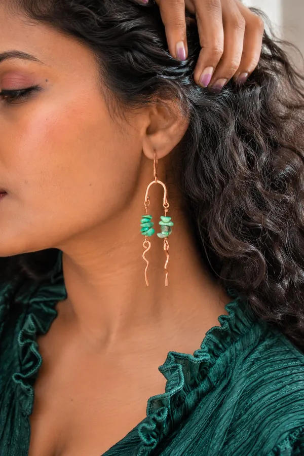 Handcrafted_Verdant_Chrysoprase_Copper_Earrings