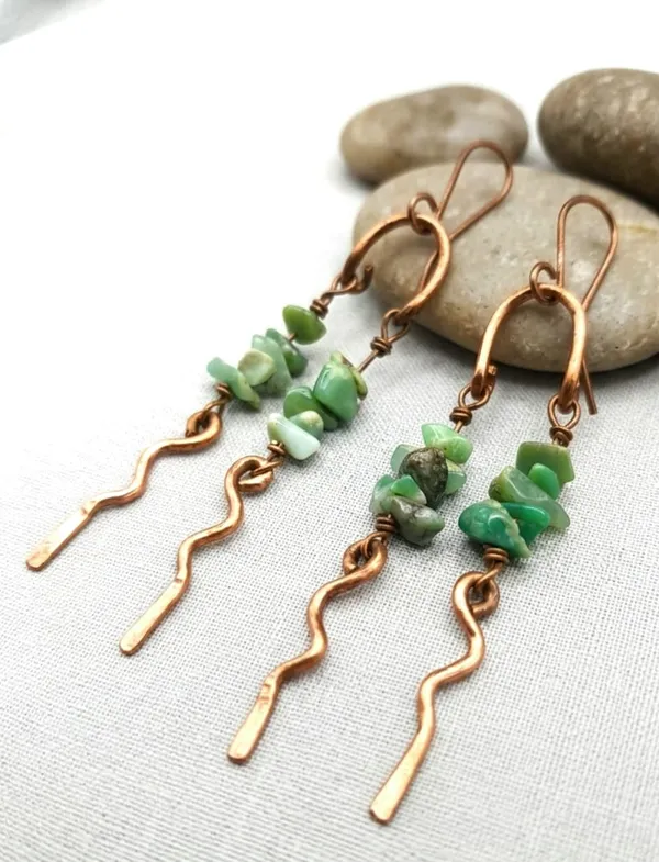 Handcrafted_Verdant_Chrysoprase_Copper_Earrings
