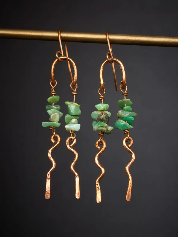 Handcrafted_Verdant_Chrysoprase_Copper_Earrings