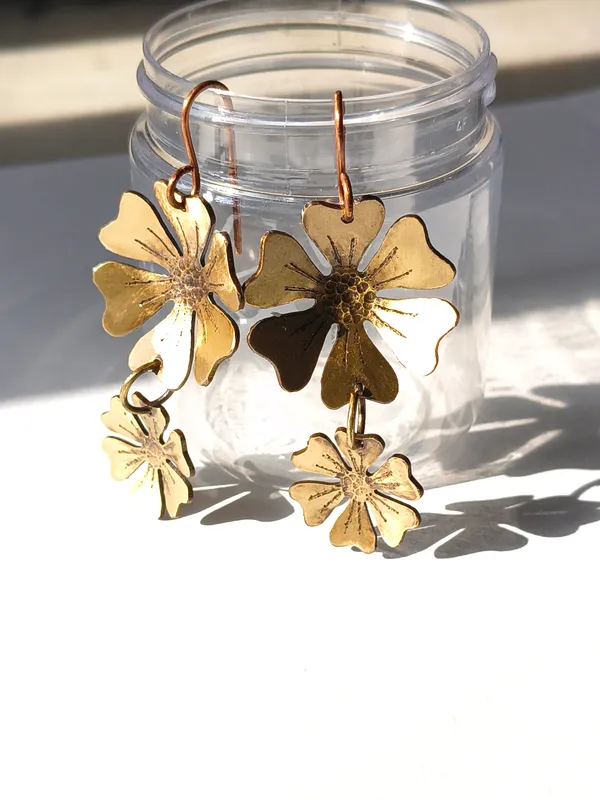 Handcrafted_Parijat_Duo_Bloom_Earrings