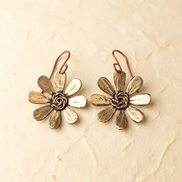 Handcrafted_Rosette_Daisy_Bloom_Earrings
