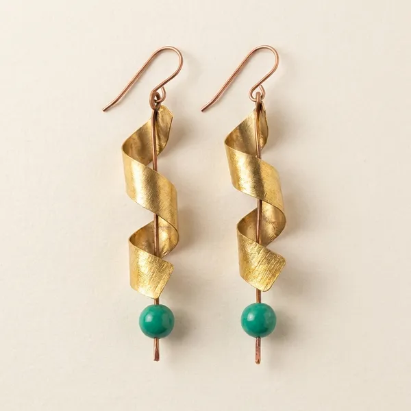 Handcrafted_Turquoise_Twist_Cascade_Earrings
