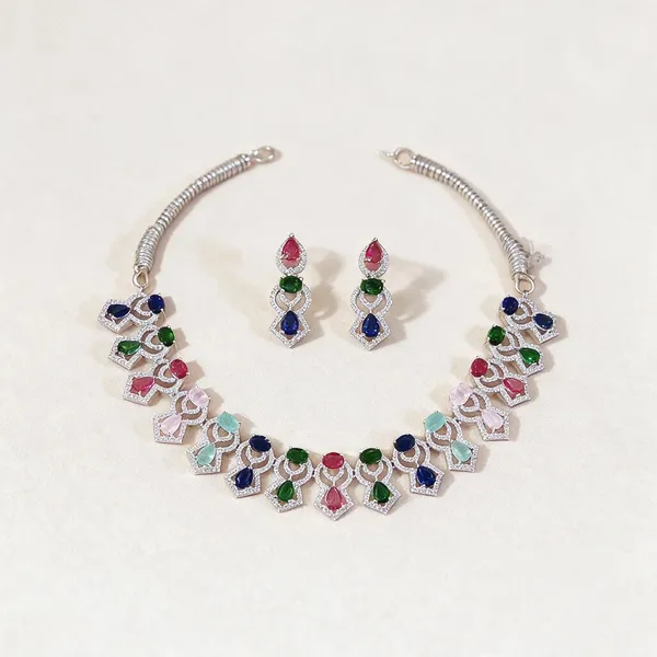 Multicolor_Alloy_Stone-Studded_Necklace_Set_For_Women