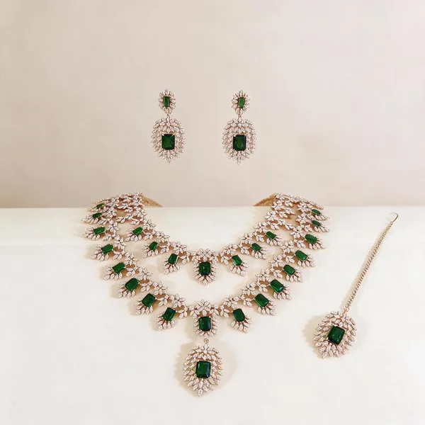 Green_Stone_Alloy_Necklace_And_Earrings_Set_For_Women