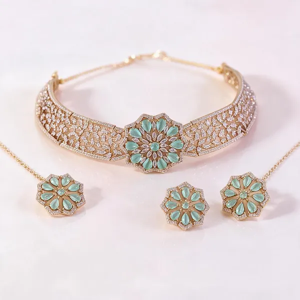 Gold_Alloy_Floral_Stone_Necklace_Set_For_Women