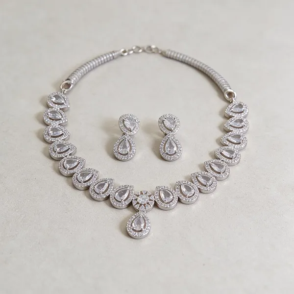 Silver_Alloy_Stone-Studded_Necklace_Set_For_Women