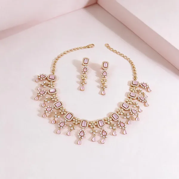 Pink_Gold_Tone_Alloy_Necklace_Set_For_Women