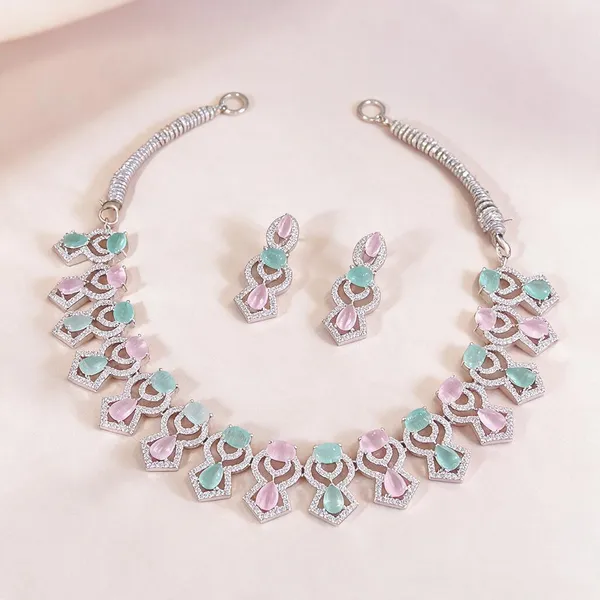 Multicolor_Alloy_Stone-Studded_Necklace_Set_For_Women