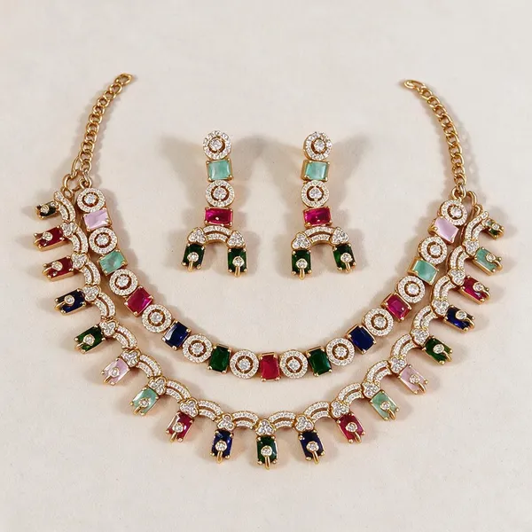 Gold_Multicolor_Alloy_Stone_Necklace_And_Earrings_Set_For_Women