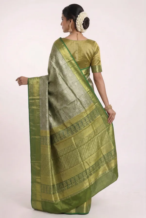 Lime_Green_Uppada_Inspired_Semi_Silk_Saree_With_Small_Self_Border