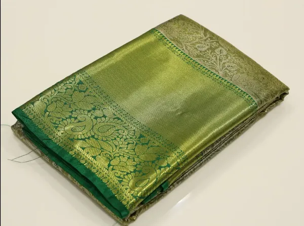 Lime_Green_Uppada_Inspired_Semi_Silk_Saree_With_Small_Self_Border