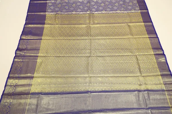 Royal_Blue_Kanchipuram_Inspired_Semi_Silk_Saree_With_Wide_Self_Border