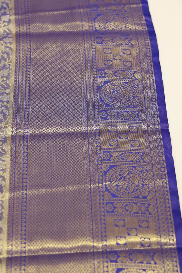 Royal_Blue_Kanchipuram_Inspired_Semi_Silk_Saree_With_Wide_Self_Border