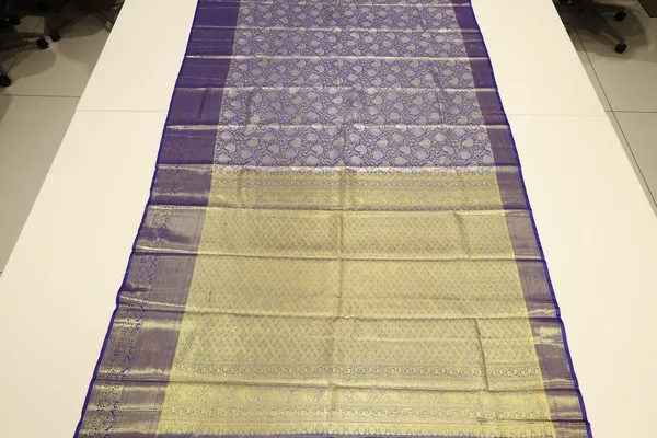 Royal_Blue_Kanchipuram_Inspired_Semi_Silk_Saree_With_Wide_Self_Border