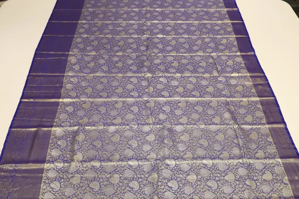Royal_Blue_Kanchipuram_Inspired_Semi_Silk_Saree_With_Wide_Self_Border