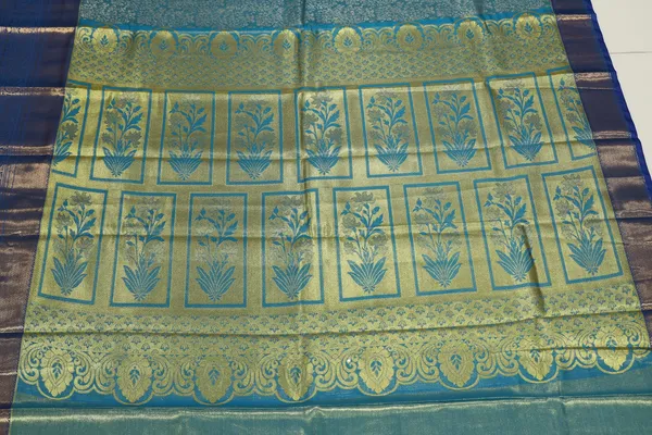 Antique_Gold_Mysore_Inspired_Semi_Silk_Saree_With_Small_Self_Border
