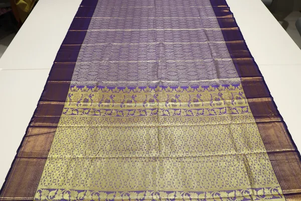 Teal_Blue_Gadwal_Inspired_Semi_Silk_Saree_With_Wide_Contrast_Border