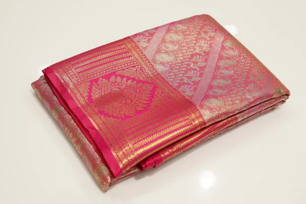 Royal_Blue_Kanchipuram_Inspired_Semi_Silk_Saree_With_Wide_Contrast_Border