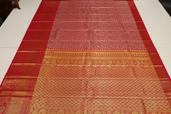 Parrot_Green_Dharmavaram_Inspired_Semi_Silk_Saree_With_Wide_Contrast_Border