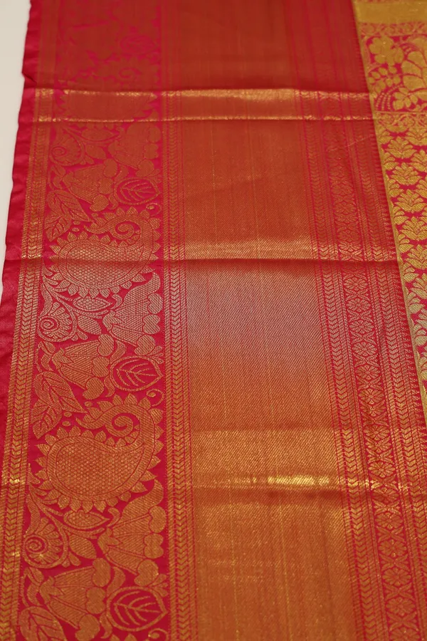Parrot_Green_Dharmavaram_Inspired_Semi_Silk_Saree_With_Wide_Contrast_Border